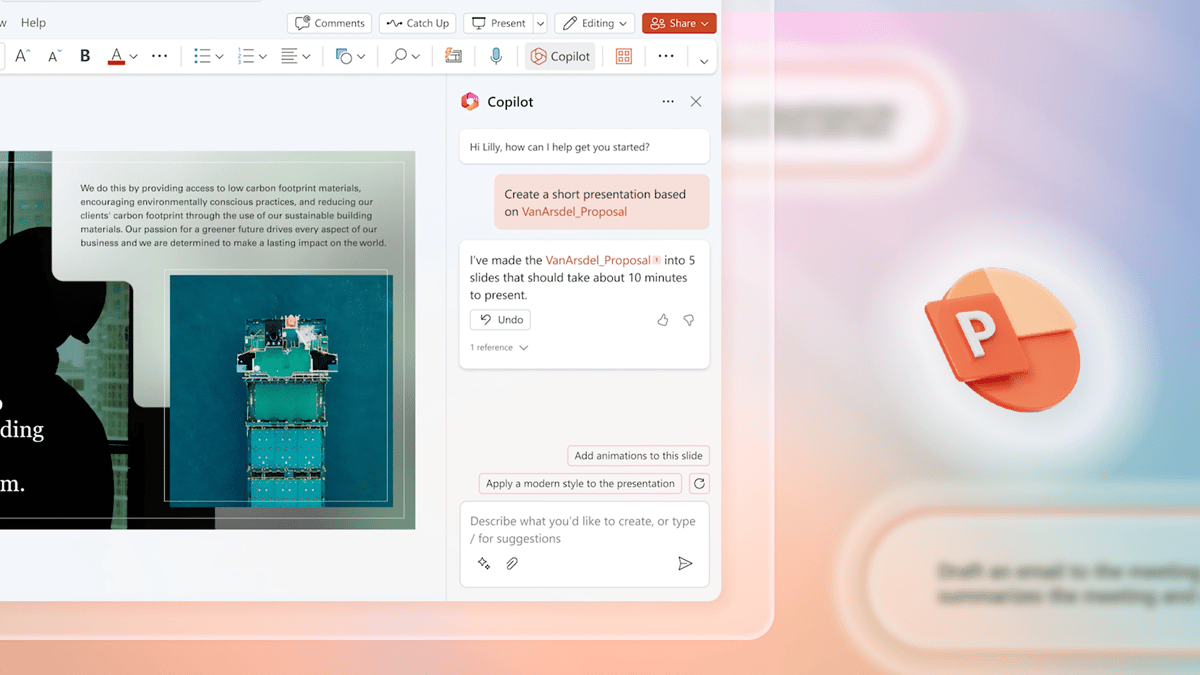 Copilot in powerpoint turn your ideas into stunning presentations simply 