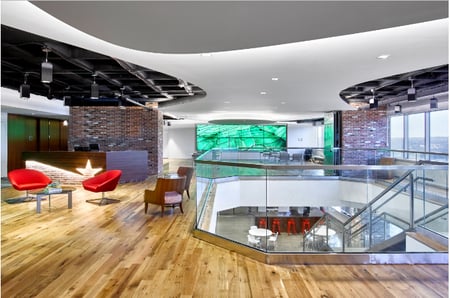 Open Plan Reception with Video Wall