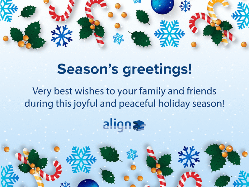 Happy holidays, Align, Cloud services, cybersecurity
